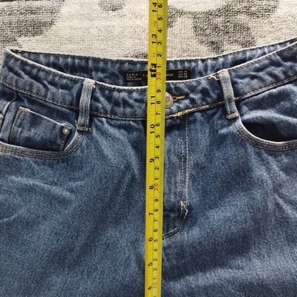 ZARA Trafaluc Denimwear Women's High Waist Straight Leg Jeans Size 26 - Picture 6 of 7